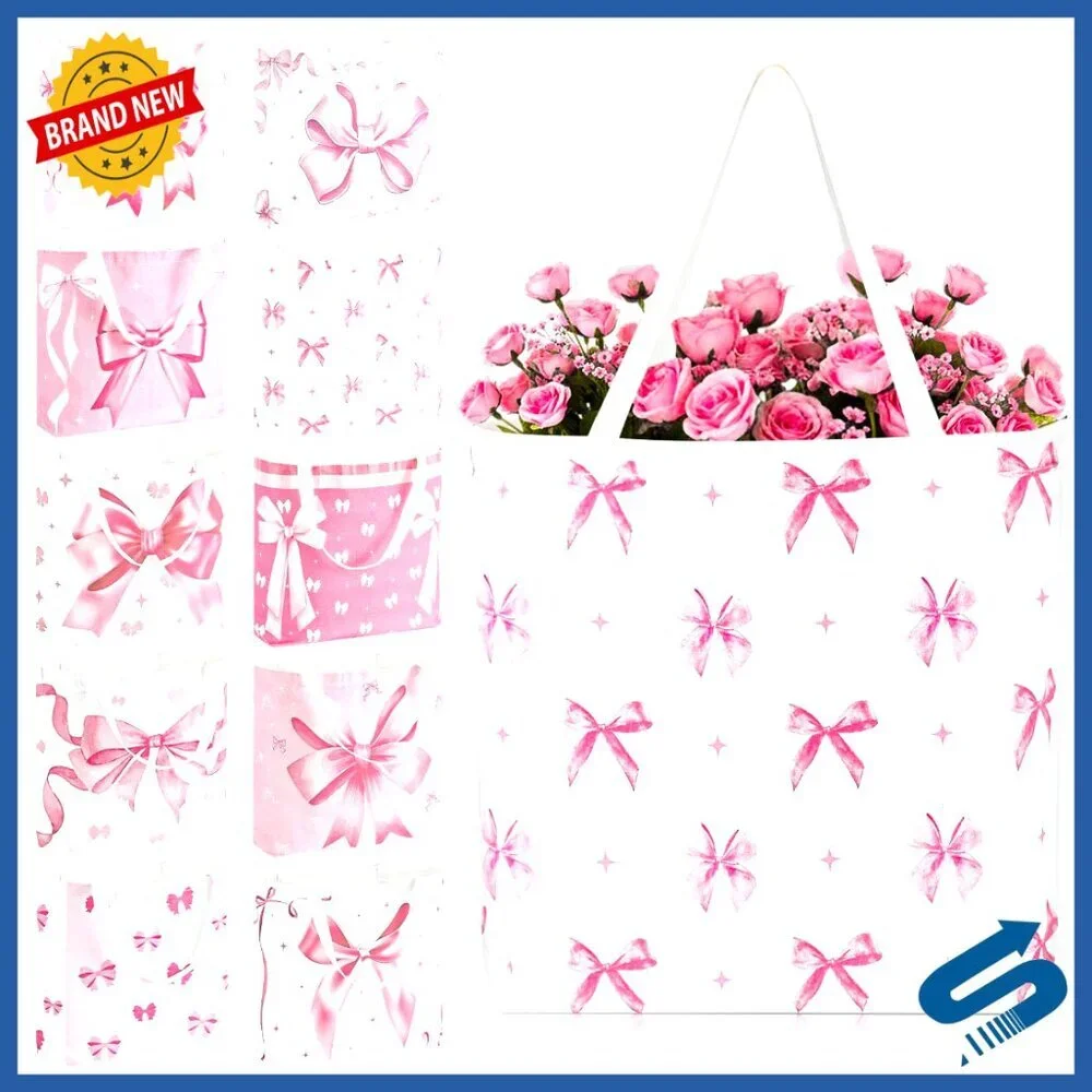 Canvas Tote Bag Large Reusable Shopping Gift Coquette Aesthetic Preppy